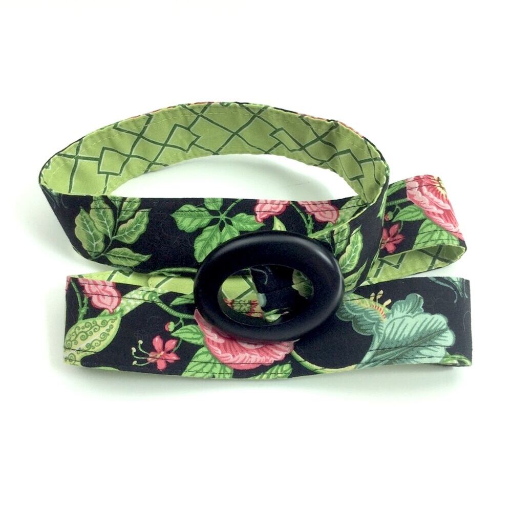 Vera Bradley Reversible Black Floral Belt
